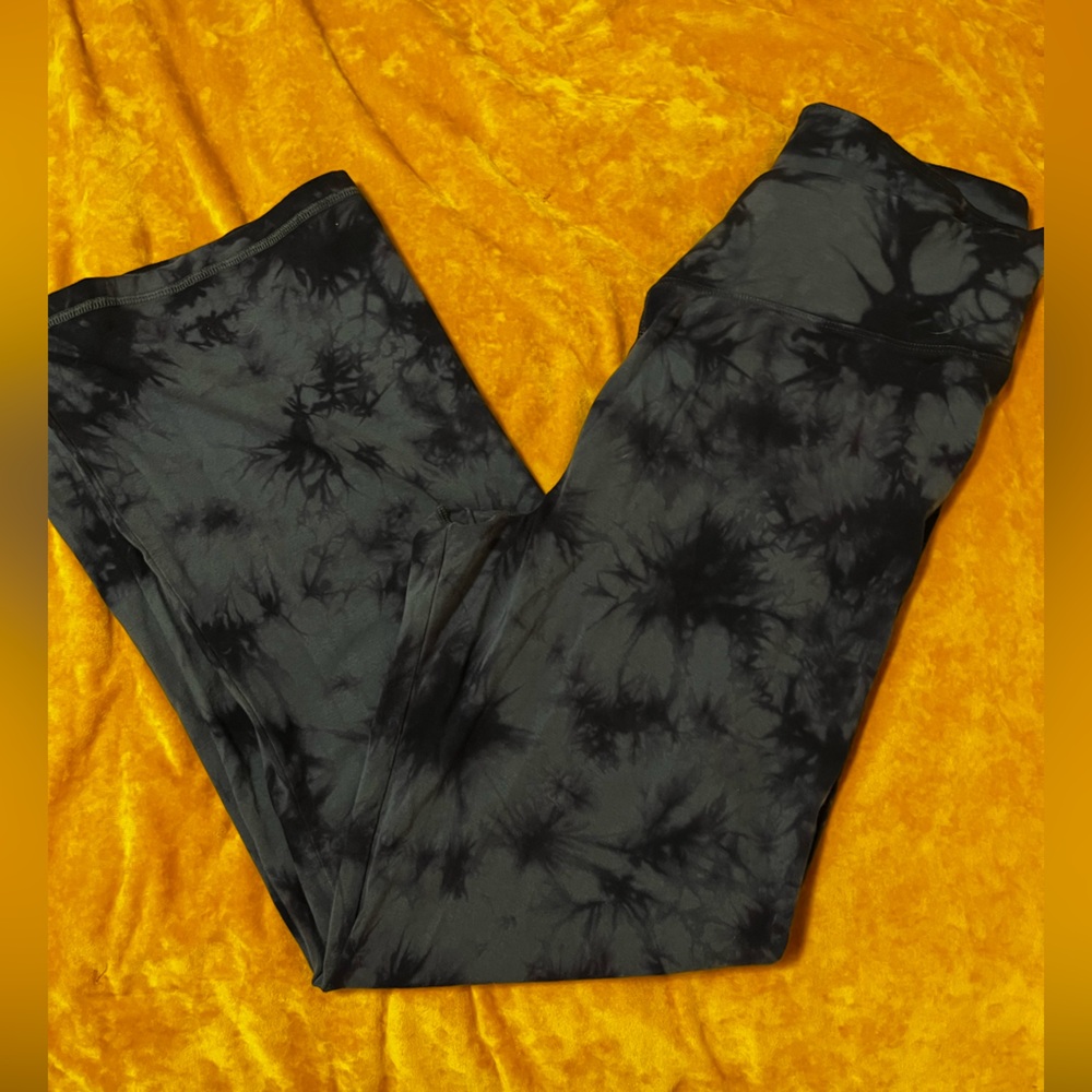 PINK Victoria's Secret Navy Blue Tie-Dye Cross Front Yoga Wide Leg Leggings XL